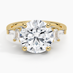 Cleo Five Stone Diamond Ring Yellow Gold 18k Round Engagement Ring