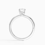 Adorned Camellia Milgrain Diamond Ring Platinum Cushion Engagement Ring