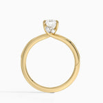 Adorned Camellia Milgrain Diamond Ring Yellow Gold 18k Cushion Engagement Ring
