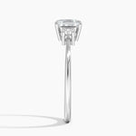 Petite Selene Three Stone Diamond Ring (1/10 ct. tw.) Platinum Asscher Engagement Ring