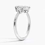 Petite Selene Three Stone Diamond Ring (1/10 ct. tw.) Platinum Marquise Engagement Ring