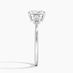 Petite Selene Three Stone Diamond Ring (1/10 ct. tw.) Platinum Radiant Engagement Ring