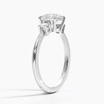 Petite Selene Three Stone Diamond Ring (1/10 ct. tw.) Platinum Round Engagement Ring