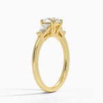 Symphony Double Prong Three Stone Diamond Ring (1/2 ct. tw.) Yellow Gold 18k Cushion Engagement Ring