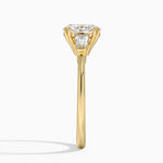 Symphony Double Prong Three Stone Diamond Ring (1/2 ct. tw.) Yellow Gold 18k Oval Engagement Ring