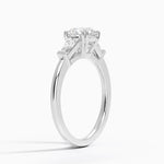 Symphony Double Prong Three Stone Diamond Ring (1/2 ct. tw.) Platinum Round Engagement Ring