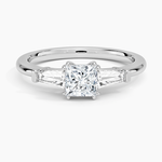 Symphony Double Prong Three Stone Diamond Ring (1/2 ct. tw.) Platinum Princess Engagement Ring