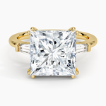 Symphony Double Prong Three Stone Diamond Ring (1/2 ct. tw.) Yellow Gold 18k Princess Engagement Ring