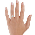 Symphony Double Prong Three Stone Diamond Ring (1/2 ct. tw.) Yellow Gold 18k Engagement Ring