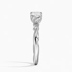 Rose Thorn Hidden Accent Diamond Ring (1/4 ct. tw.) Platinum Asscher Engagement Ring