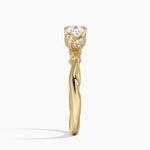 Rose Thorn Hidden Accent Diamond Ring (1/4 ct. tw.) Yellow Gold 18k Cushion Engagement Ring