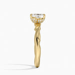 Rose Thorn Hidden Accent Diamond Ring (1/4 ct. tw.) Yellow Gold 18k Emerald Engagement Ring