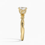 Rose Thorn Hidden Accent Diamond Ring (1/4 ct. tw.) Yellow Gold 18k Oval Engagement Ring