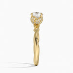 Rose Thorn Hidden Accent Diamond Ring (1/4 ct. tw.) Yellow Gold 18k Round Engagement Ring