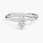 Rose Thorn Hidden Accent Diamond Ring (1/4 ct. tw.) Platinum Marquise Engagement Ring