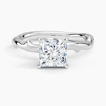 Rose Thorn Hidden Accent Diamond Ring (1/4 ct. tw.) Platinum Princess Engagement Ring