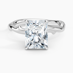 Rose Thorn Hidden Accent Diamond Ring (1/4 ct. tw.) Platinum Radiant Engagement Ring