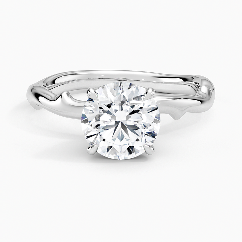 Rose Thorn Hidden Accent Diamond Ring (1/4 ct. tw.) Platinum Round Engagement Ring