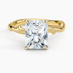 Rose Thorn Hidden Accent Diamond Ring (1/4 ct. tw.) Yellow Gold 18k Radiant Engagement Ring