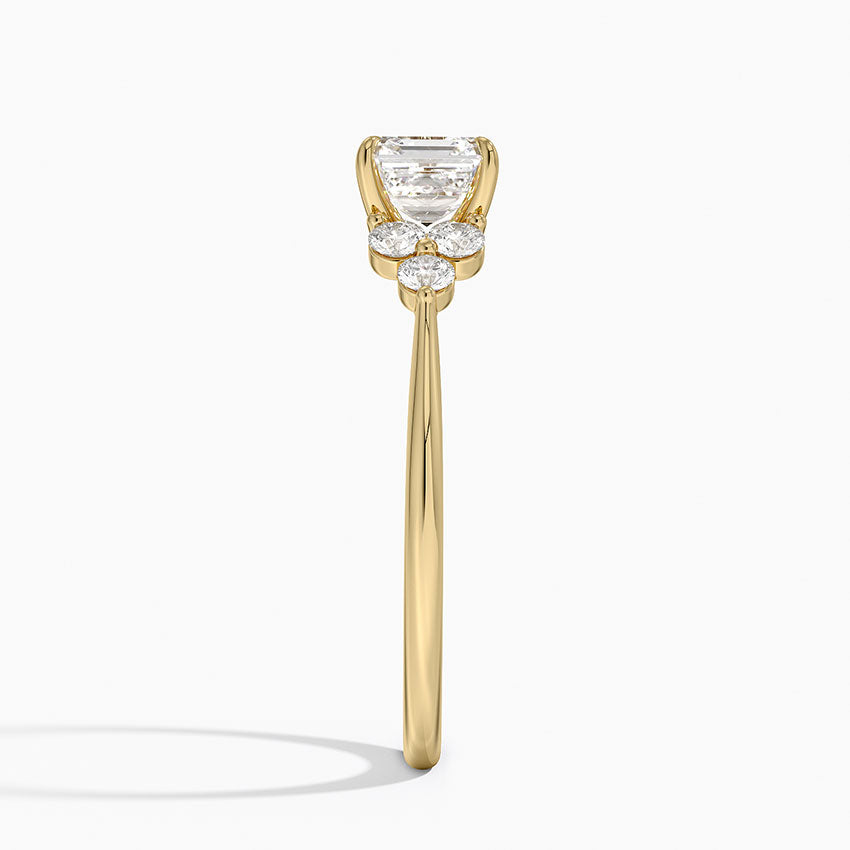 Luxe Melody Diamond Ring (1/5 ct. tw.) Yellow Gold 18k Asscher Engagement Ring