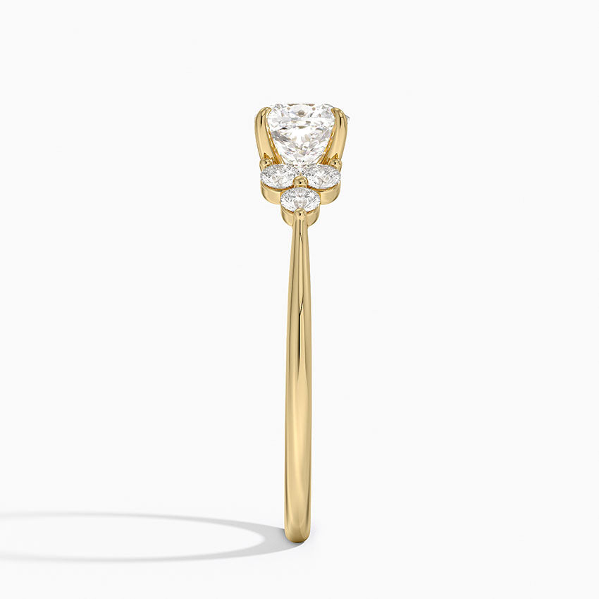 Luxe Melody Diamond Ring (1/5 ct. tw.) Yellow Gold 18k Cushion Engagement Ring