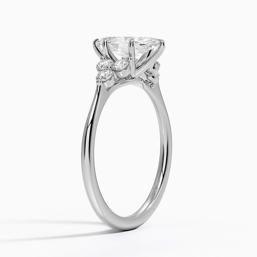 Luxe Melody Diamond Ring (1/5 ct. tw.) Platinum Marquise Engagement Ring