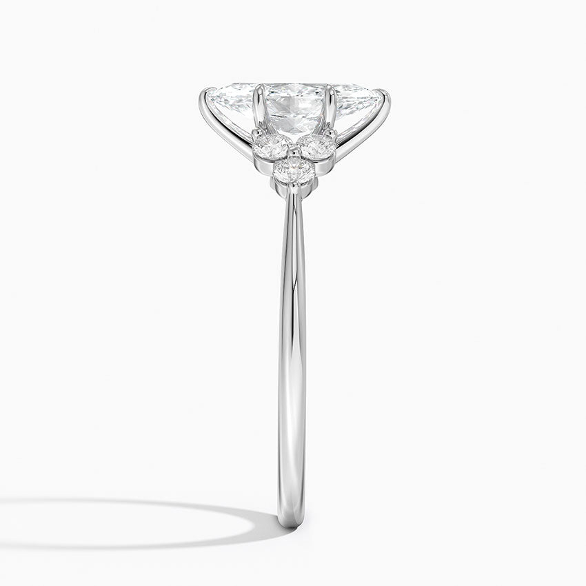 Luxe Melody Diamond Ring (1/5 ct. tw.) Platinum Marquise Engagement Ring