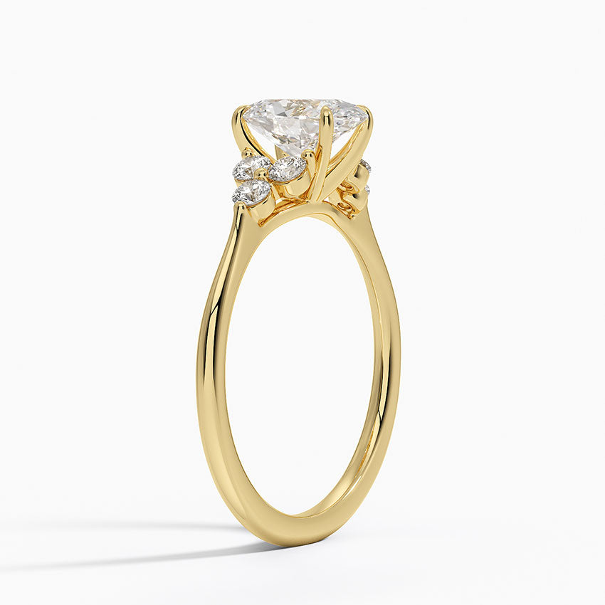 Luxe Melody Diamond Ring (1/5 ct. tw.) Yellow Gold 18k Oval Engagement Ring