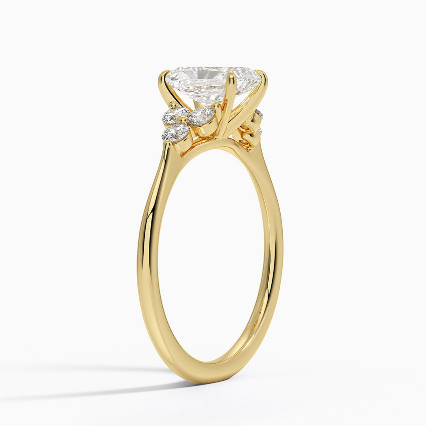 Luxe Melody Diamond Ring (1/5 ct. tw.) Yellow Gold 18k Radiant Engagement Ring
