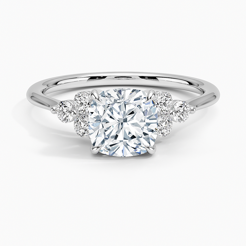 Luxe Melody Diamond Ring (1/5 ct. tw.) Platinum Cushion Engagement Ring