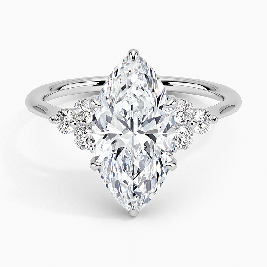 Luxe Melody Diamond Ring (1/5 ct. tw.) Platinum Marquise Engagement Ring