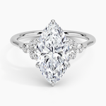 Luxe Melody Diamond Ring (1/5 ct. tw.) Platinum Marquise Engagement Ring