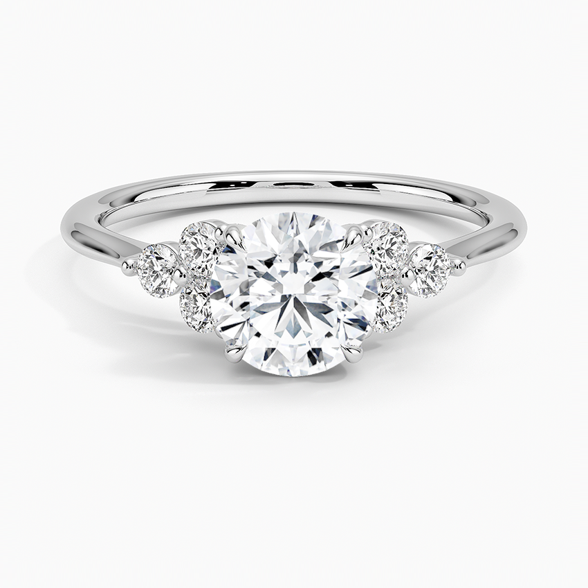 Luxe Melody Diamond Ring (1/5 ct. tw.) Platinum Round Engagement Ring