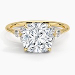 Luxe Melody Diamond Ring (1/5 ct. tw.) Yellow Gold 18k Cushion Engagement Ring