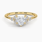 Luxe Melody Diamond Ring (1/5 ct. tw.) Yellow Gold 18k Heart Engagement Ring