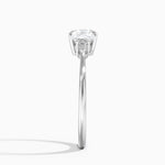 Aria Three Stone Diamond Ring (1/10 ct. tw.) Platinum Cushion Engagement Ring