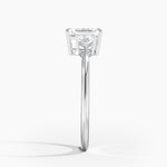 Trillion Cut Three Stone Diamond Ring Platinum Emerald Engagement Ring