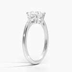 Trillion Cut Three Stone Diamond Ring Platinum Princess Engagement Ring