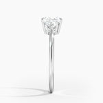 Trillion Cut Three Stone Diamond Ring Platinum Princess Engagement Ring