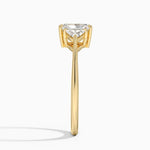 Luxe Trillion Cut Three Stone Diamond Ring Yellow Gold 18k Radiant Engagement Ring