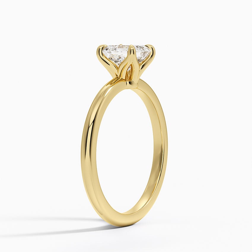 Elodie 1.8mm Solitaire Ring Yellow Gold 18k Asscher Engagement Ring
