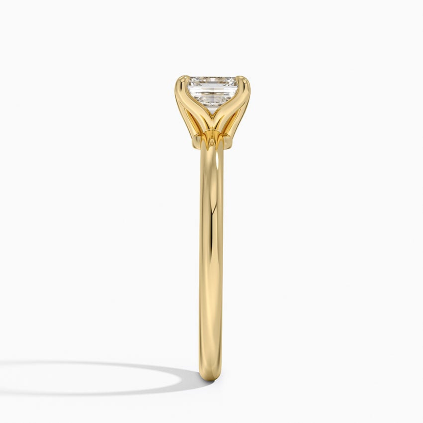 Elodie 1.8mm Solitaire Ring Yellow Gold 18k Asscher Engagement Ring