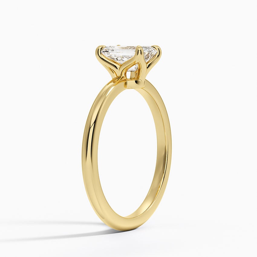 Elodie 1.8mm Solitaire Ring Yellow Gold 18k Emerald Engagement Ring