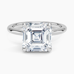 Elodie 1.8mm Solitaire Ring Platinum Asscher Engagement Ring