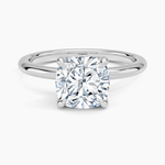 Elodie 1.8mm Solitaire Ring Platinum Cushion Engagement Ring