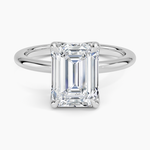 Elodie 1.8mm Solitaire Ring Platinum Emerald Engagement Ring