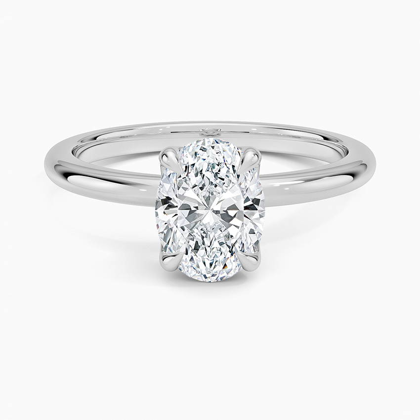 Elodie 1.8mm Solitaire Ring Platinum Oval Engagement Ring