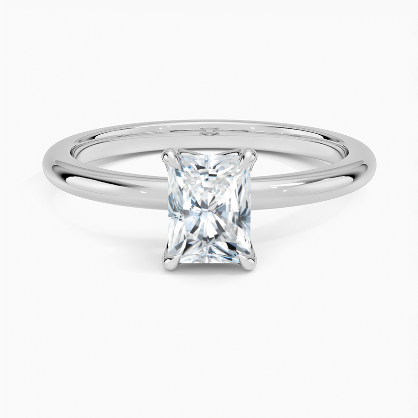 Elodie 1.8mm Solitaire Ring Platinum Radiant Engagement Ring