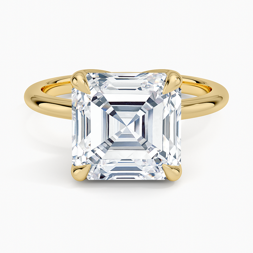 Elodie 1.8mm Solitaire Ring Yellow Gold 18k Asscher Engagement Ring