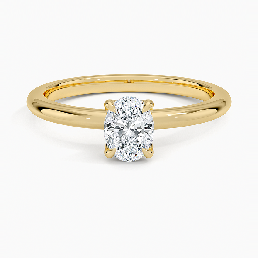 Elodie 1.8mm Solitaire Ring Yellow Gold 18k Oval Engagement Ring